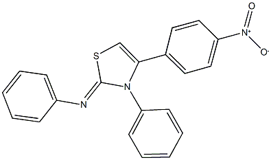 4-{4-nitrophenyl}-3-phenyl-2-(phenylimino)-2,3-dihydro-1,3-thiazole Struktur