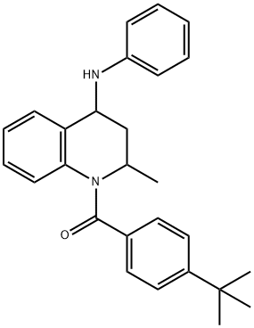 N-[1-(4-tert-butylbenzoyl)-2-methyl-1,2,3,4-tetrahydro-4-quinolinyl]-N-phenylamine Struktur