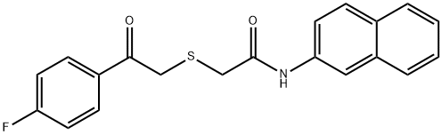 2-{[2-(4-fluorophenyl)-2-oxoethyl]sulfanyl}-N-(2-naphthyl)acetamide Struktur