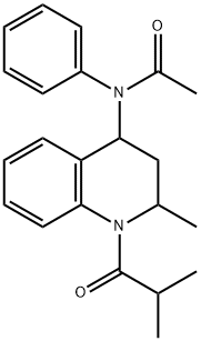 N-(1-isobutyryl-2-methyl-1,2,3,4-tetrahydro-4-quinolinyl)-N-phenylacetamide Struktur