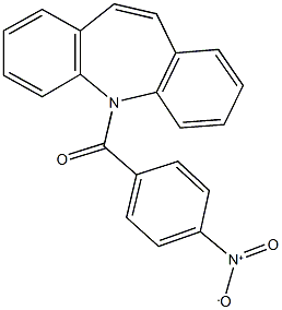 5-{4-nitrobenzoyl}-5H-dibenzo[b,f]azepine Struktur