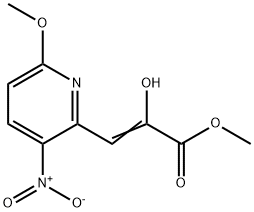 methyl 2-hydroxy-3-{3-nitro-6-methoxy-2-pyridinyl}acrylate Struktur