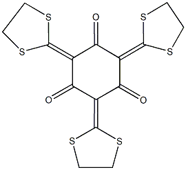 2,4,6-tri(1,3-dithiolan-2-ylidene)-1,3,5-cyclohexanetrione Struktur