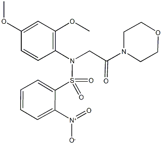 N-(2,4-dimethoxyphenyl)-2-nitro-N-[2-(4-morpholinyl)-2-oxoethyl]benzenesulfonamide Struktur