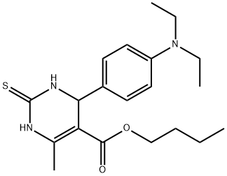 butyl 4-[4-(diethylamino)phenyl]-6-methyl-2-thioxo-1,2,3,4-tetrahydro-5-pyrimidinecarboxylate Struktur