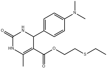 2-(ethylsulfanyl)ethyl 4-[4-(dimethylamino)phenyl]-6-methyl-2-oxo-1,2,3,4-tetrahydro-5-pyrimidinecarboxylate Struktur