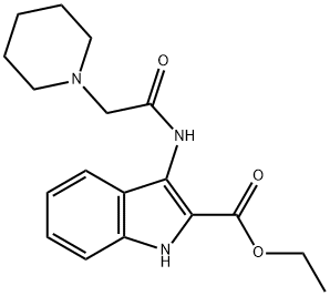 ethyl 3-[(1-piperidinylacetyl)amino]-1H-indole-2-carboxylate Struktur