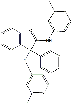 N-(3-methylphenyl)-2,2-diphenyl-2-(3-toluidino)acetamide Struktur