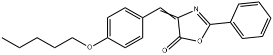 4-[4-(pentyloxy)benzylidene]-2-phenyl-1,3-oxazol-5(4H)-one Struktur