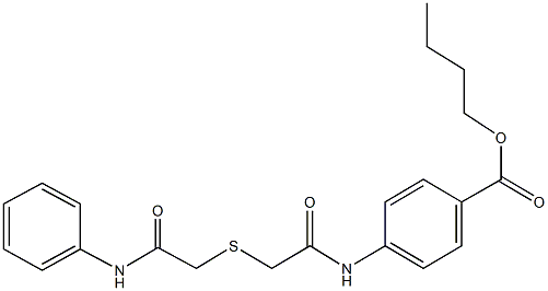 butyl 4-({[(2-anilino-2-oxoethyl)sulfanyl]acetyl}amino)benzoate Struktur