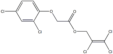 2,3,3-trichloro-2-propenyl (2,4-dichlorophenoxy)acetate Struktur