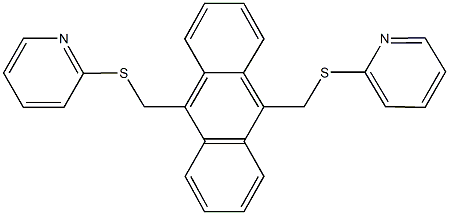 2-[({10-[(2-pyridinylsulfanyl)methyl]-9-anthryl}methyl)sulfanyl]pyridine Struktur