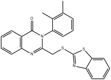 2-[(1,3-benzothiazol-2-ylsulfanyl)methyl]-3-(2,3-dimethylphenyl)-4(3H)-quinazolinone Struktur