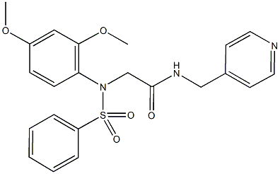 2-[2,4-dimethoxy(phenylsulfonyl)anilino]-N-(4-pyridinylmethyl)acetamide Struktur