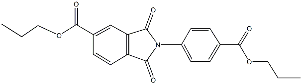 propyl 1,3-dioxo-2-[4-(propoxycarbonyl)phenyl]-5-isoindolinecarboxylate Struktur