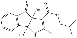 isobutyl 3a,8b-dihydroxy-2-methyl-4-oxo-1,3a,4,8b-tetrahydroindeno[1,2-b]pyrrole-3-carboxylate Struktur