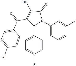 5-(4-bromophenyl)-4-(4-chlorobenzoyl)-3-hydroxy-1-(3-methylphenyl)-1,5-dihydro-2H-pyrrol-2-one Struktur