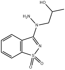 1-[1-(1,1-dioxido-1,2-benzisothiazol-3-yl)hydrazino]-2-propanol Struktur