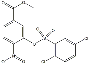 methyl 3-{[(2,5-dichlorophenyl)sulfonyl]oxy}-4-nitrobenzoate Struktur