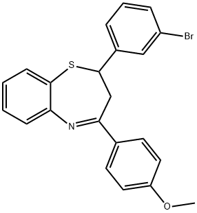 2-(3-bromophenyl)-4-(4-methoxyphenyl)-2,3-dihydro-1,5-benzothiazepine Struktur