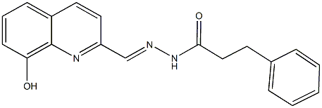 N'-[(8-hydroxy-2-quinolinyl)methylene]-3-phenylpropanohydrazide Struktur