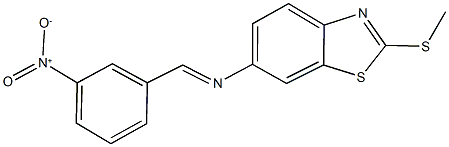 6-({3-nitrobenzylidene}amino)-2-(methylsulfanyl)-1,3-benzothiazole Struktur