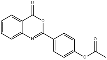 4-(4-oxo-4H-3,1-benzoxazin-2-yl)phenyl acetate Struktur