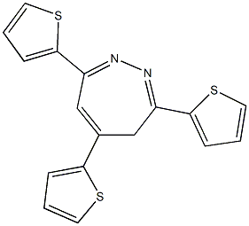 3,5,7-tri(2-thienyl)-4H-1,2-diazepine Struktur