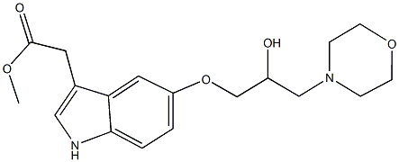 methyl {5-[2-hydroxy-3-(4-morpholinyl)propoxy]-1H-indol-3-yl}acetate Struktur