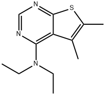 N,N-diethyl-5,6-dimethylthieno[2,3-d]pyrimidin-4-amine Struktur