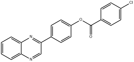 4-(2-quinoxalinyl)phenyl 4-chlorobenzoate Struktur