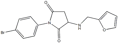 1-(4-bromophenyl)-3-[(2-furylmethyl)amino]-2,5-pyrrolidinedione Struktur