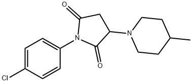 1-(4-chlorophenyl)-3-(4-methyl-1-piperidinyl)-2,5-pyrrolidinedione Struktur