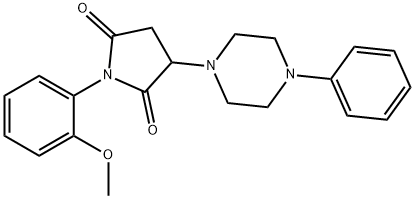 1-(2-methoxyphenyl)-3-(4-phenyl-1-piperazinyl)-2,5-pyrrolidinedione Struktur