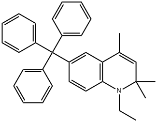 1-ethyl-2,2,4-trimethyl-6-trityl-1,2-dihydroquinoline Struktur