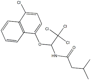 3-methyl-N-{2,2,2-trichloro-1-[(4-chloro-1-naphthyl)oxy]ethyl}butanamide Struktur