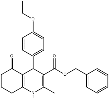 benzyl 4-(4-ethoxyphenyl)-2-methyl-5-oxo-1,4,5,6,7,8-hexahydro-3-quinolinecarboxylate Struktur