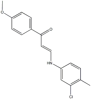 3-(3-chloro-4-methylanilino)-1-(4-methoxyphenyl)-2-propen-1-one Struktur