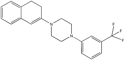 1-(3,4-dihydro-2-naphthalenyl)-4-[3-(trifluoromethyl)phenyl]piperazine Struktur