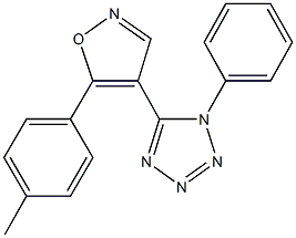 5-[5-(4-methylphenyl)-4-isoxazolyl]-1-phenyl-1H-tetraazole Struktur