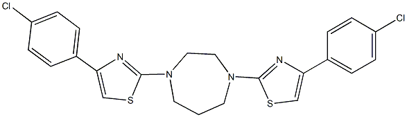 1,4-bis[4-(4-chlorophenyl)-1,3-thiazol-2-yl]-1,4-diazepane Struktur