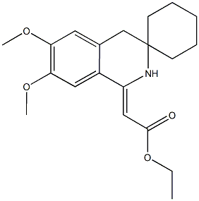 ethyl (6',7'-dimethoxy-3',4'-dihydrospiro[cyclohexane-1,3'-isoquinoline]-1'(2'H)-ylidene)acetate Struktur