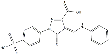 4-(anilinomethylene)-5-oxo-1-(4-sulfophenyl)-4,5-dihydro-1H-pyrazole-3-carboxylic acid Struktur