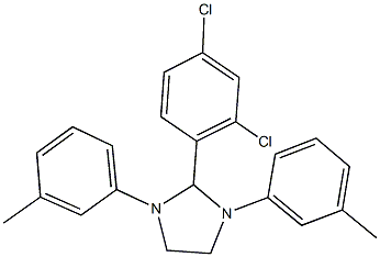 2-(2,4-dichlorophenyl)-1,3-bis(3-methylphenyl)imidazolidine Struktur