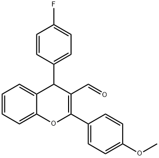 4-(4-fluorophenyl)-2-(4-methoxyphenyl)-4H-chromene-3-carbaldehyde Struktur