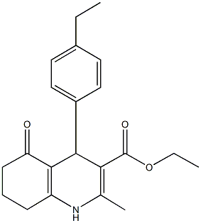 ethyl 4-(4-ethylphenyl)-2-methyl-5-oxo-1,4,5,6,7,8-hexahydro-3-quinolinecarboxylate Struktur