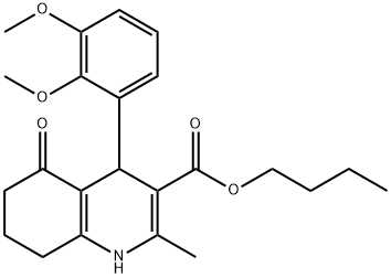 butyl 4-[2,3-bis(methyloxy)phenyl]-2-methyl-5-oxo-1,4,5,6,7,8-hexahydroquinoline-3-carboxylate Struktur