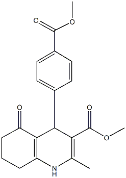 methyl 4-[4-(methoxycarbonyl)phenyl]-2-methyl-5-oxo-1,4,5,6,7,8-hexahydro-3-quinolinecarboxylate Struktur