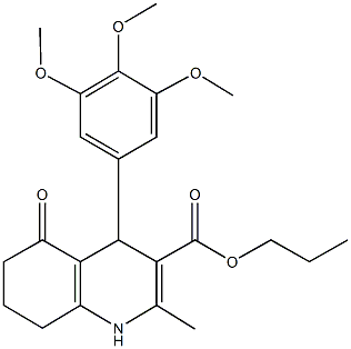 propyl 2-methyl-5-oxo-4-[3,4,5-tris(methyloxy)phenyl]-1,4,5,6,7,8-hexahydroquinoline-3-carboxylate Struktur