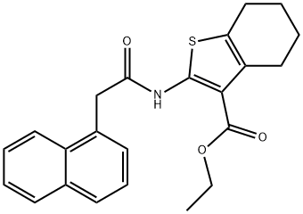 ethyl 2-[(1-naphthylacetyl)amino]-4,5,6,7-tetrahydro-1-benzothiophene-3-carboxylate Struktur